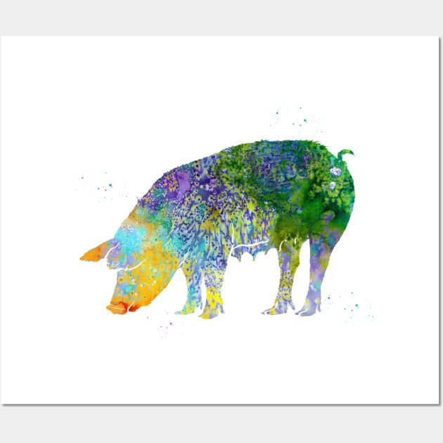 Pig Wall Art by erzebeth